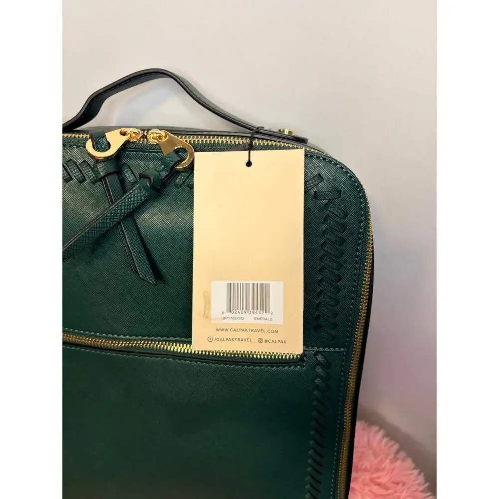 Calpak 15 inch Laptop Backpack in Emerald. NWT.